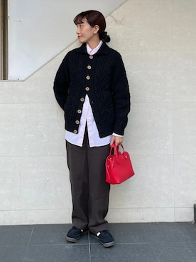 「Beau're（ヴュレ）のアイテム（バッグ）」を使った、本橋さん（レディース・154cm）の冬コーディネート