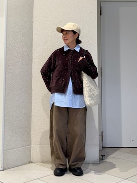 「VARZAR（バザール）のアイテム」を使った、本橋さん（レディース・154cm）の秋コーディネート