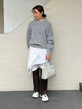 「Beau're（ヴュレ）のアイテム」を使った、本橋さん（レディース・154cm）の冬コーディネート