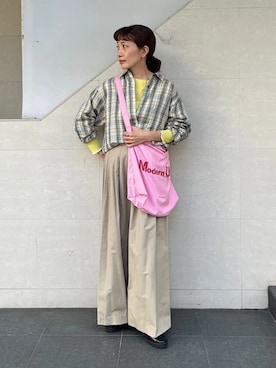 「SHIPS any（シップス エニィ）のアイテム」を使った、本橋さん（レディース・154cm）の春コーディネート