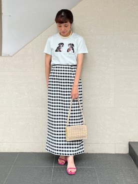 「SHIPS（シップス）のアイテム（アクセサリー）」を使った、本橋さん（レディース・154cm）の夏コーディネート