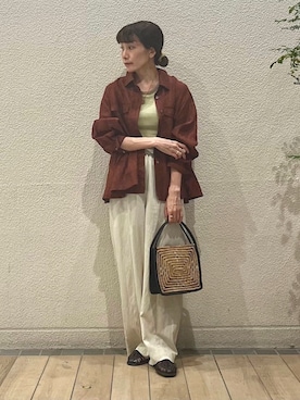「TARANGO（タランゴ）のアイテム」を使った、本橋さん（レディース・154cm）の春コーディネート