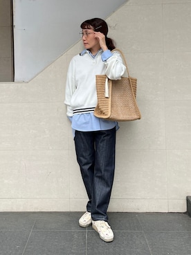 「SHIPS any（シップス エニィ）のアイテム」を使った、本橋さん（レディース・154cm）の春コーディネート