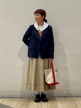 「ORCIVAL（オーシバル）のアイテム」を使った、本橋さん（レディース・154cm）の秋コーディネート