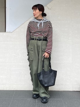 「SHIPS（シップス）のアイテム」を使った、本橋さん（レディース・154cm）の春コーディネート