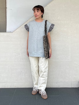 「SHIPS（シップス）のアイテム」を使った、本橋さん（レディース・154cm）の夏コーディネート