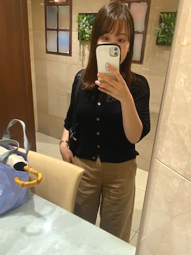 「アイテム（折りたたみ傘）」を使った、a.さん（レディース・155cm）の夏コーディネート