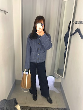 「H&M（エイチ・アンド・エム）のアイテム（トップス）」を使った、a.さん（レディース・155cm）の冬コーディネート