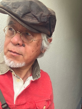 「アイテム（ハンチング/ベレー帽）」を使った、しまうまおじさんさん（メンズ・165cm）の秋コーディネート