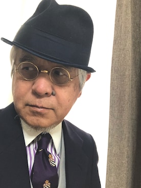 「クレストタイ」｜「アイテム（スーツセット）」を使った、しまうまおじさんさん（メンズ・165cm）の春コーディネート