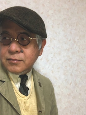 「Django Atour（ジャンゴアトゥール）のアイテム（カバーオール）」を使った、しまうまおじさんさん（メンズ・165cm）の冬コーディネート