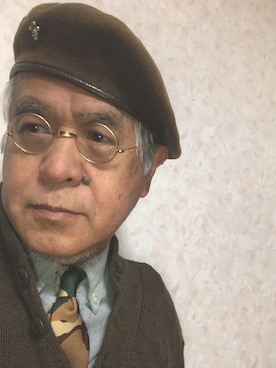 「GITMAN BROS.（ギットマンブラザーズ）のアイテム」を使った、しまうまおじさんさん（メンズ・165cm）の冬コーディネート