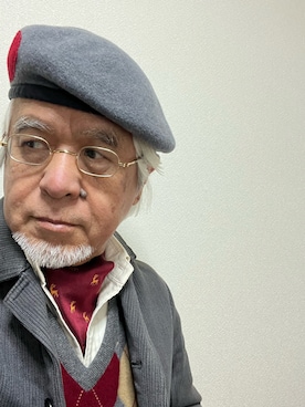 「鎌倉シャツ（カマクラシャツ）のアイテム（シャツ/ブラウス、ベージュ系）」を使った、しまうまおじさんさん（メンズ・165cm）の春コーディネート