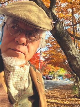 「アイテム（テーラードジャケット）」を使った、しまうまおじさんさん（メンズ・165cm）の秋コーディネート