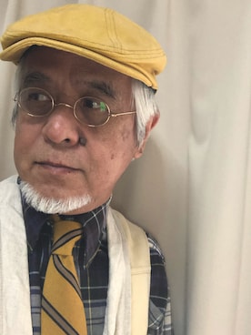 「ブラックウォッチ」｜「アイテム（ハンチング/ベレー帽）」を使った、しまうまおじさんさん（メンズ・165cm）の秋コーディネート