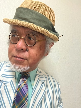 「アイテム（テーラードジャケット）」を使った、しまうまおじさんさん（メンズ・165cm・70代）の夏コーディネート