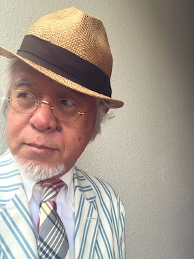 「鎌倉シャツ（カマクラシャツ）のアイテム（シャツ/ブラウス）」を使った、しまうまおじさんさん（メンズ・165cm・70代）の夏コーディネート