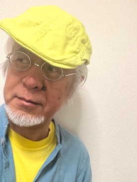 「アイテム（イエロー系）」を使った、しまうまおじさんさん（メンズ・165cm・70代）の秋コーディネート