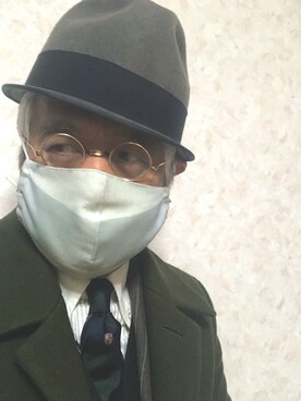「アイテム（スーツセット、パープル系）」を使った、しまうまおじさんさん（メンズ・165cm）の春コーディネート