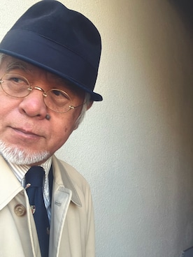 「アイテム（ネクタイ）」を使った、しまうまおじさんさん（メンズ・165cm）の秋コーディネート