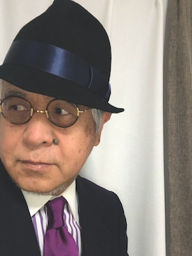 「anglasad（アングラサッド）のアイテム」を使った、しまうまおじさんさん（メンズ・165cm）の冬コーディネート