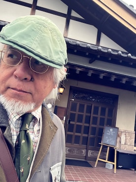 「ハンチング」｜しまうまおじさんさん（メンズ・165cm）の春コーディネート
