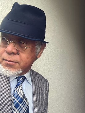 「アイテム（テーラードジャケット）」を使った、しまうまおじさんさん（メンズ・165cm）の秋コーディネート