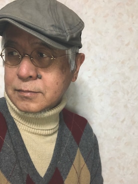 「PRINGLE 1815(プリングル1815)のアイテム」を使った、しまうまおじさんさん(メンズ・165cm)の冬コーディネート