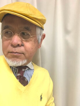 「アイテム（ハンチング/ベレー帽）」を使った、しまうまおじさんさん（メンズ・165cm）の冬コーディネート