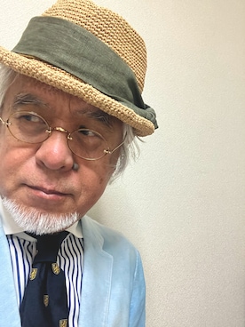 「アイテム（スリッポン）」を使った、しまうまおじさんさん（メンズ・165cm）の秋コーディネート