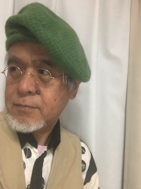 「NIRAME.CO（ニラメッコ）のアイテム（トップス）」を使った、しまうまおじさんさん（メンズ・165cm）の秋コーディネート