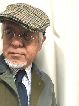 「アイテム（フォーマルスーツ/小物、ブルー系）」を使った、しまうまおじさんさん（メンズ・165cm）の秋コーディネート