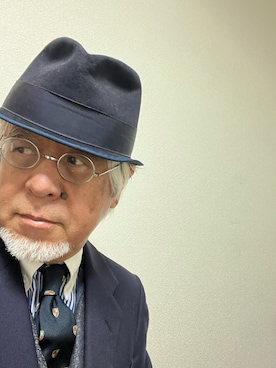 「HACKETT LONDON（ハケットロンドン）のアイテム（シャツ/ブラウス、ブルー系）」を使った、しまうまおじさんさん（メンズ・165cm）の春コーディネート