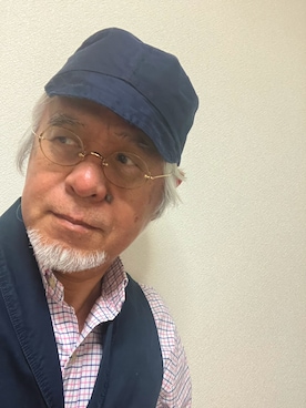 「アイテム（キャップ）」を使った、しまうまおじさんさん（メンズ・165cm・70代）の夏コーディネート