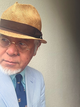 「アイテム（ネクタイ）」を使った、しまうまおじさんさん（メンズ・165cm・70代）の秋コーディネート