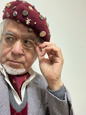 「鎌倉シャツ（カマクラシャツ）のアイテム（シャツ/ブラウス、ベージュ系）」を使った、しまうまおじさんさん（メンズ・165cm）の春コーディネート