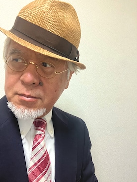 「アイテム（ネクタイ）」を使った、しまうまおじさんさん（メンズ・165cm）の秋コーディネート