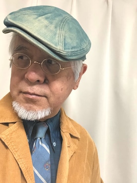 「アイテム（フォーマルスーツ/小物、ブルー系）」を使った、しまうまおじさんさん（メンズ・165cm）の秋コーディネート