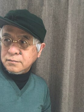 「キャップ」｜しまうまおじさんさん（メンズ・165cm・70代）の冬コーディネート