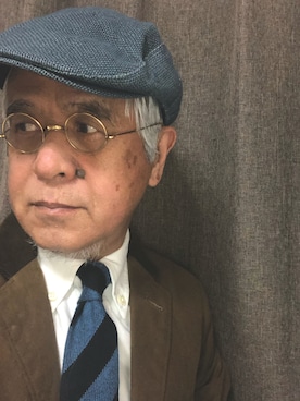 「アイテム（フォーマルスーツ/小物、ブルー系）」を使った、しまうまおじさんさん（メンズ・165cm）の春コーディネート