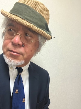 「アイテム（ファッション雑貨）」を使った、しまうまおじさんさん（メンズ・165cm・70代）の夏コーディネート