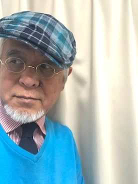 「THE SCOTCH HOUSE（スコッチハウス）のアイテム（帽子）」を使った、しまうまおじさんさん（メンズ・165cm）の冬コーディネート