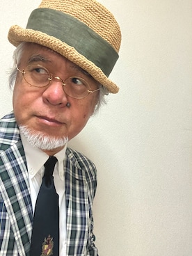 「J.CREW（ジェイクルー）のアイテム（シャツ/ブラウス）」を使った、しまうまおじさんさん（メンズ・165cm・70代）の夏コーディネート