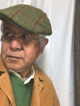 「45R（フォーティファイブアール）のアイテム（カバーオール）」を使った、しまうまおじさんさん（メンズ・165cm）の冬コーディネート
