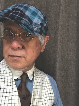 「THE SCOTCH HOUSE（スコッチハウス）のアイテム（帽子）」を使った、しまうまおじさんさん（メンズ・165cm）の冬コーディネート