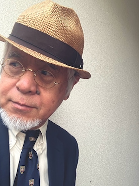 「アイテム（フォーマルスーツ/小物）」を使った、しまうまおじさんさん（メンズ・165cm）の秋コーディネート