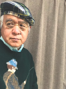「THE SCOTCH HOUSE（スコッチハウス）のアイテム（帽子）」を使った、しまうまおじさんさん（メンズ・165cm）の冬コーディネート
