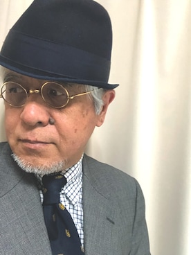 「クレストタイ」｜「アイテム（スーツセット）」を使った、しまうまおじさんさん（メンズ・165cm）の春コーディネート