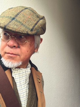 「アイテム（ブーツ）」を使った、しまうまおじさんさん（メンズ・165cm・70代）の秋コーディネート