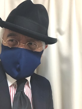 「ホンブルグハット」｜しまうまおじさんさん（メンズ・165cm）の冬コーディネート
